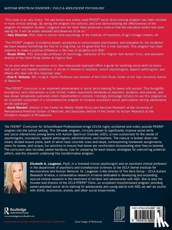 Laugeson, Elizabeth A. (University of California - Los Angeles - The PEERS Curriculum for School-Based Professionals