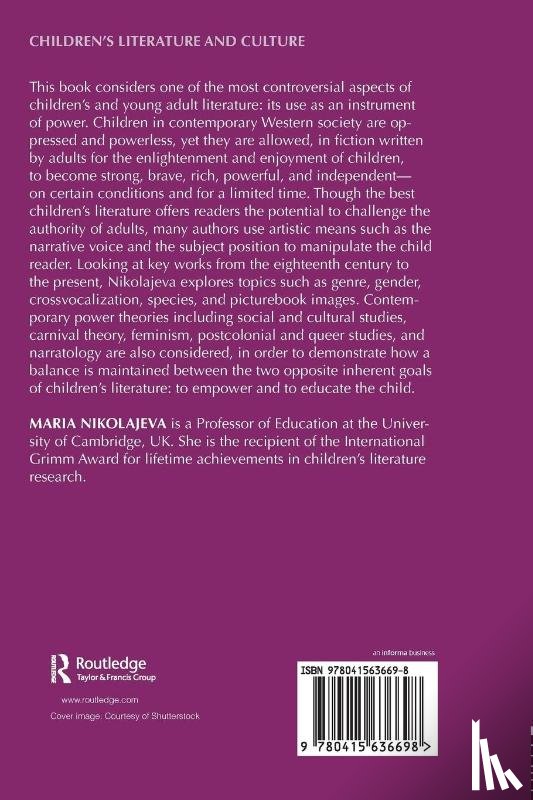Nikolajeva, Maria (University of Cambridge - Power, Voice and Subjectivity in Literature for Young Readers