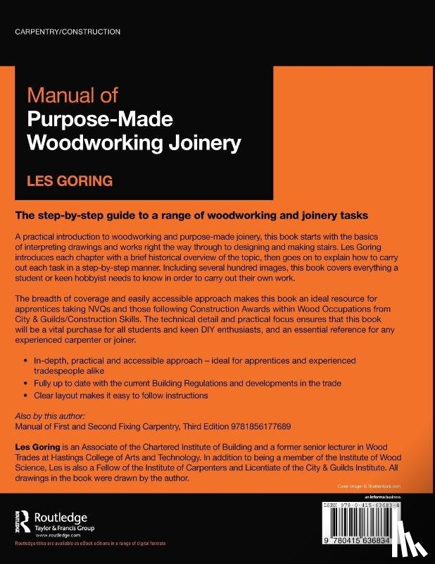 Goring, Les - Manual of Purpose-Made Woodworking Joinery