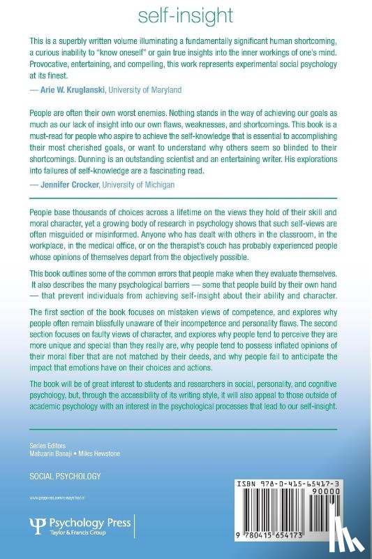 Dunning, David - Self-Insight