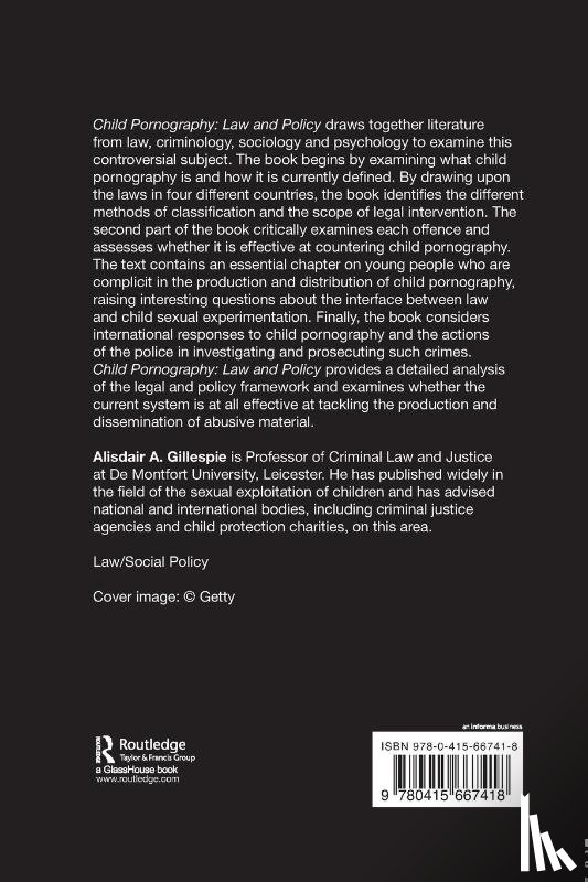 Gillespie, Alisdair A. (De Montfort University - Child Pornography