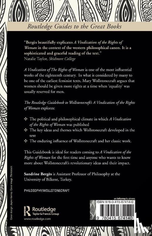 Berges, Sandrine (Bilkent University - The Routledge Guidebook to Wollstonecraft's A Vindication of the Rights of Woman
