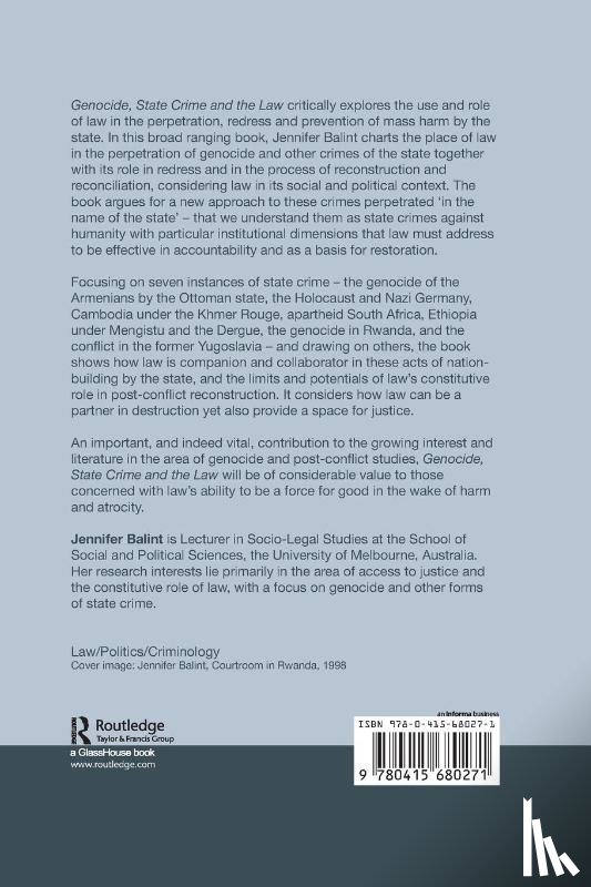 Balint, Jennifer (University of Melbourne - Genocide, State Crime, and the Law