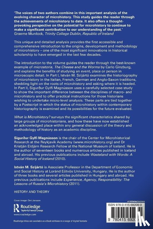 Magnusson, Sigurður Gylfi, Szijarto, Istvan M. (Lorand Eotvos University - What is Microhistory?