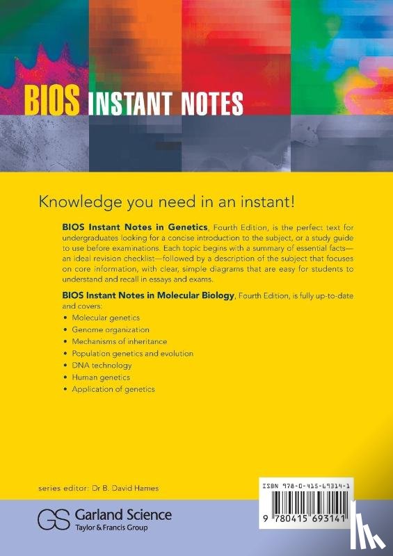 Fletcher, Hugh (Queen's University Belfast, Hickey, Ivor (St. Mary's University College - BIOS Instant Notes in Genetics