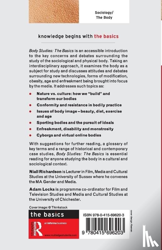 Richardson, Niall (University of Sussex, Locks, Adam (University of Chichester - Body Studies: The Basics