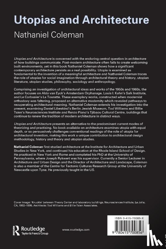 Coleman, Nathaniel (University of Newcastle Upon Tyne - Utopias and Architecture