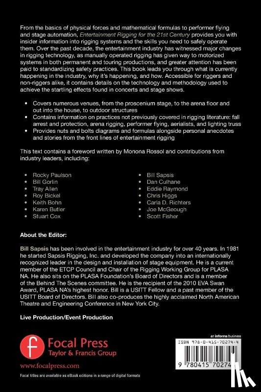  - Entertainment Rigging for the 21st Century
