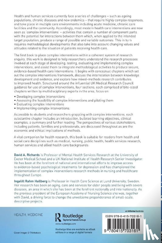  - Complex Interventions in Health
