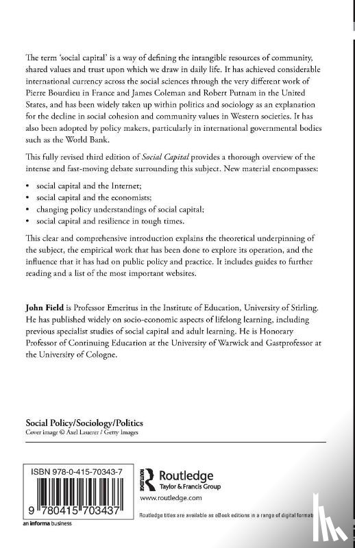 Field, John (University of Stirling - Social Capital