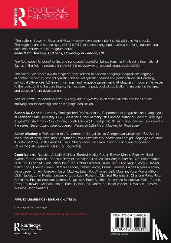  - The Routledge Handbook of Second Language Acquisition