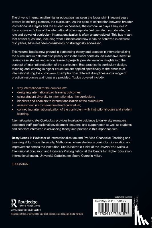 Leask, Betty - Internationalizing the Curriculum