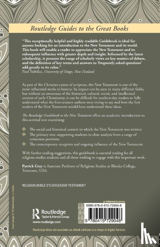 Gray, Patrick (Rhodes College - The Routledge Guidebook to The New Testament