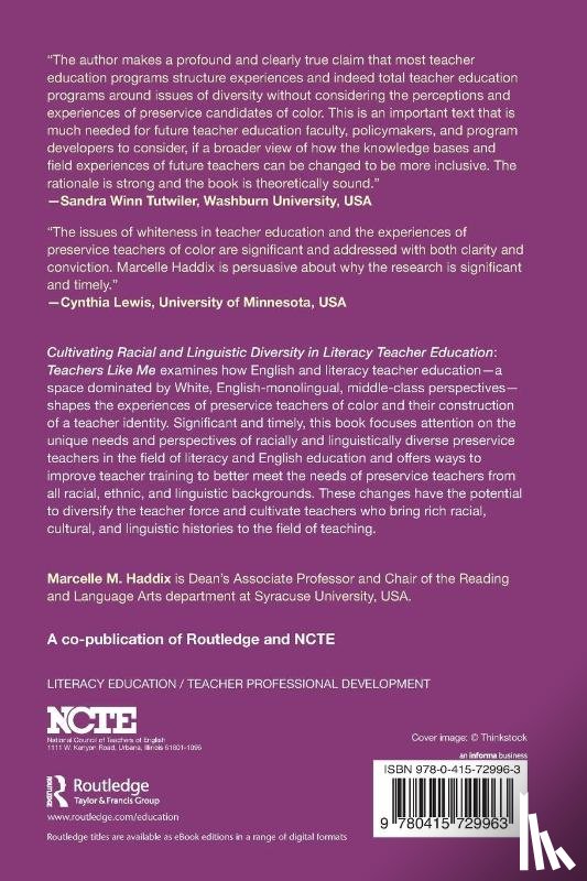 Haddix, Marcelle M. - Cultivating Racial and Linguistic Diversity in Literacy Teacher Education
