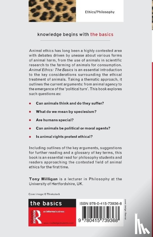 Miligan, Tony - Animal Ethics: The Basics
