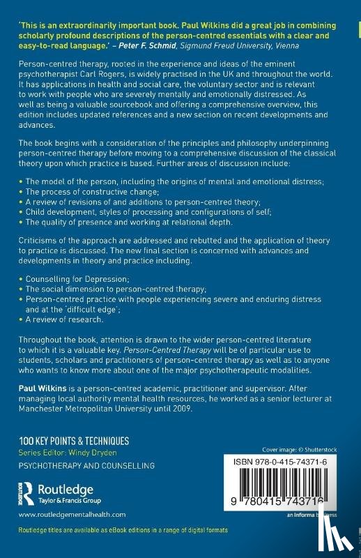 Wilkins, Paul - Person-Centred Therapy