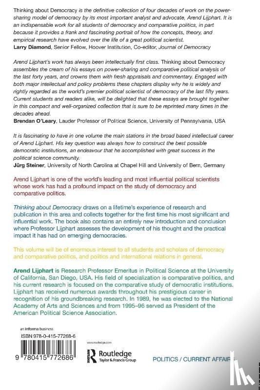 Lijphart, Arend (University of California - Thinking about Democracy
