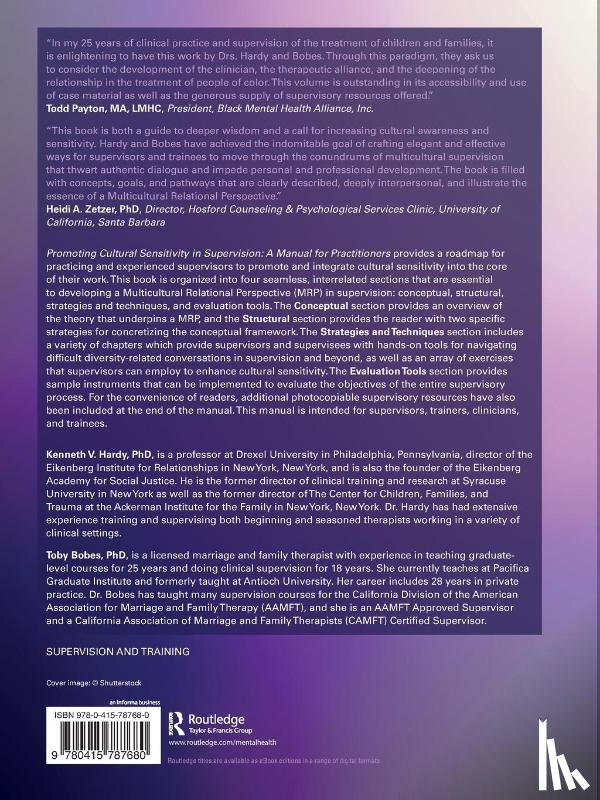  - Promoting Cultural Sensitivity in Supervision