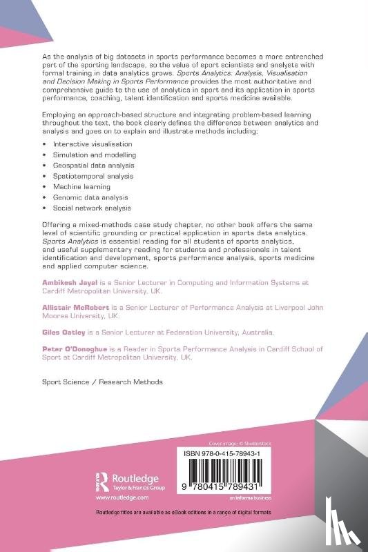 Jayal, Ambikesh (Cardiff Metropolitan University, McRobert, Allistair (Liverpool John Moores University, Oatley, Giles (Cardiff Metropolitan University, O'Donoghue, Peter - Sports Analytics
