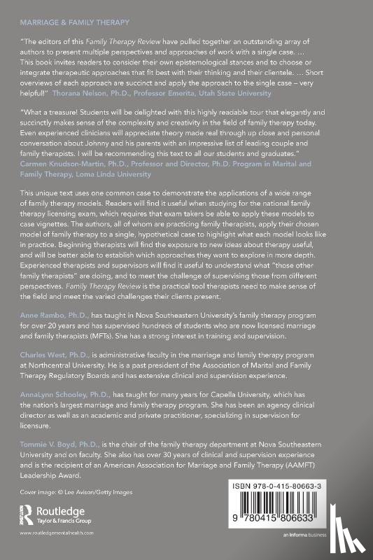  - Family Therapy Review: Contrasting Contemporary Models