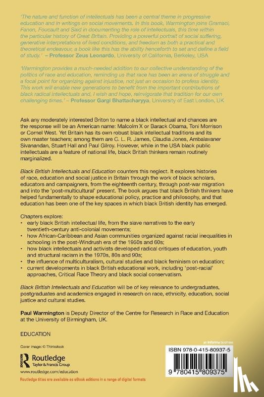 Warmington, Paul - Black British Intellectuals and Education