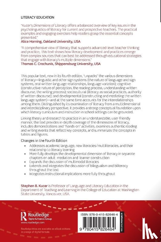 Kucer, Stephen B. (University of Washington at Vancouver - Dimensions of Literacy