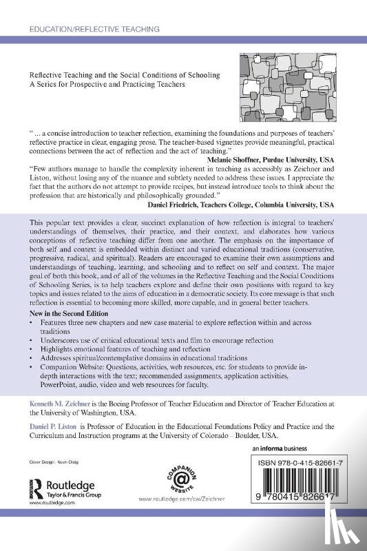 Zeichner, Kenneth M. (University of Washington, Liston, Daniel P. (University of Colorado at Boulder - Reflective Teaching
