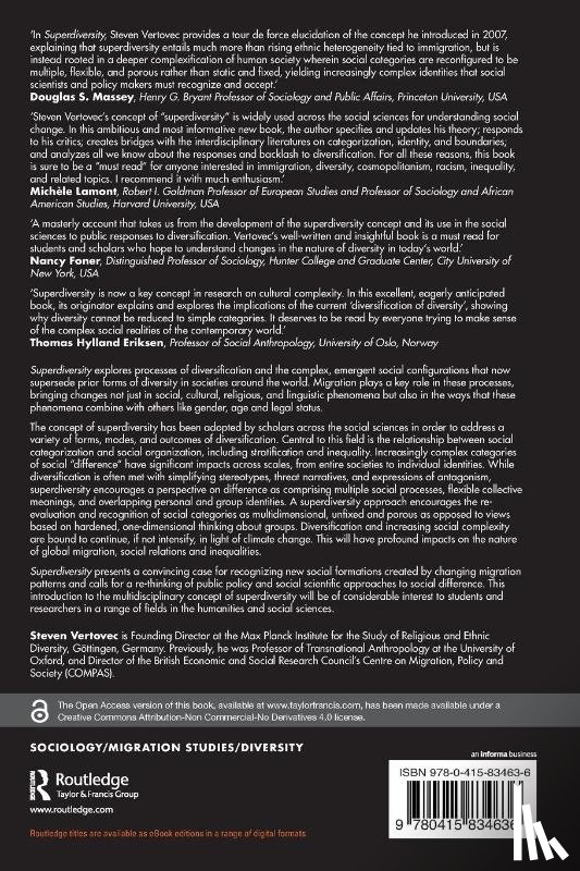 Vertovec, Steven (Max Planck Institute for the Study of Religious and Ethnic Diversity - Superdiversity