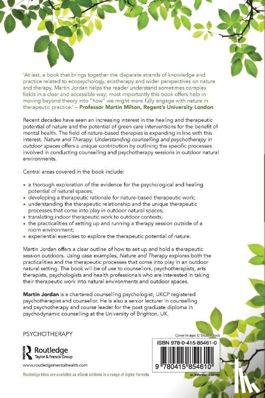 Jordan, Martin (University of Brighton) - Nature and Therapy
