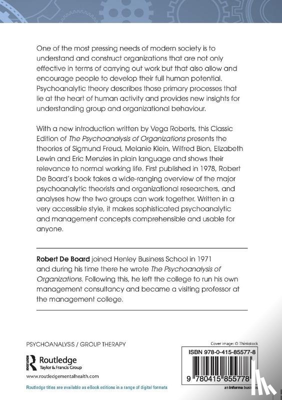 Board, Robert De - The Psychoanalysis of Organizations