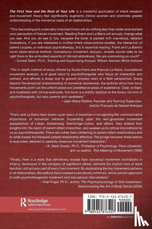 Frank, Ruella (New York Institute for Gestalt Therapy, La Barre, Frances (in private practice - The First Year and the Rest of Your Life