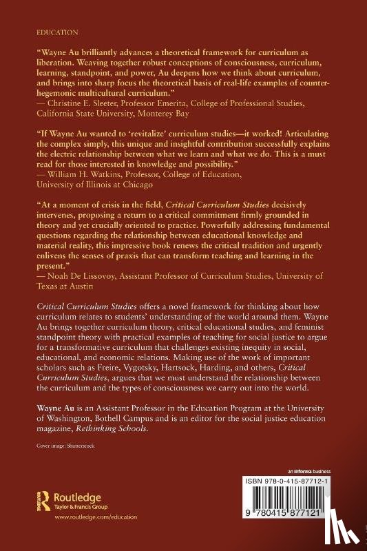 Au, Wayne (University of Washington - Critical Curriculum Studies