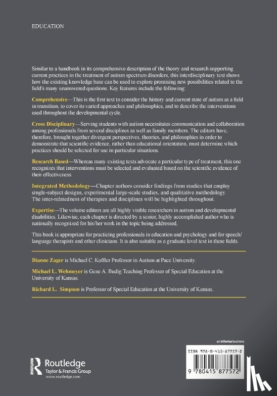  - Educating Students with Autism Spectrum Disorders