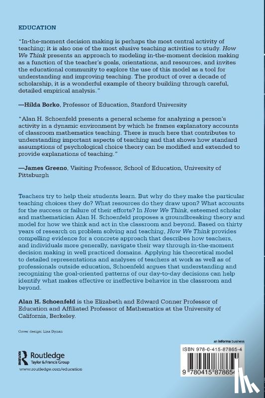Schoenfeld, Alan H. (University of California at Berkeley - How We Think