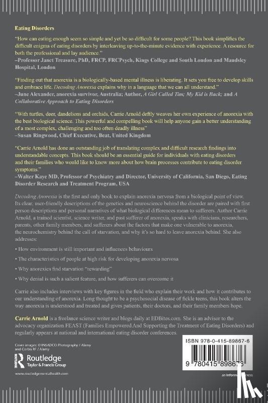 Arnold, Carrie (freelance science writer - Decoding Anorexia