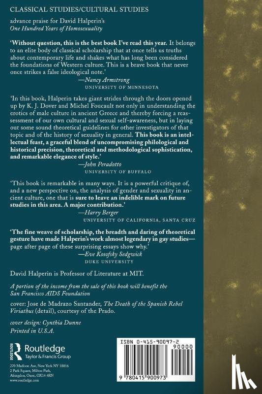 Halperin, David M - One Hundred Years of Homosexuality