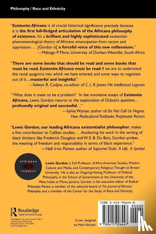 Gordon, Lewis R. - Existentia Africana