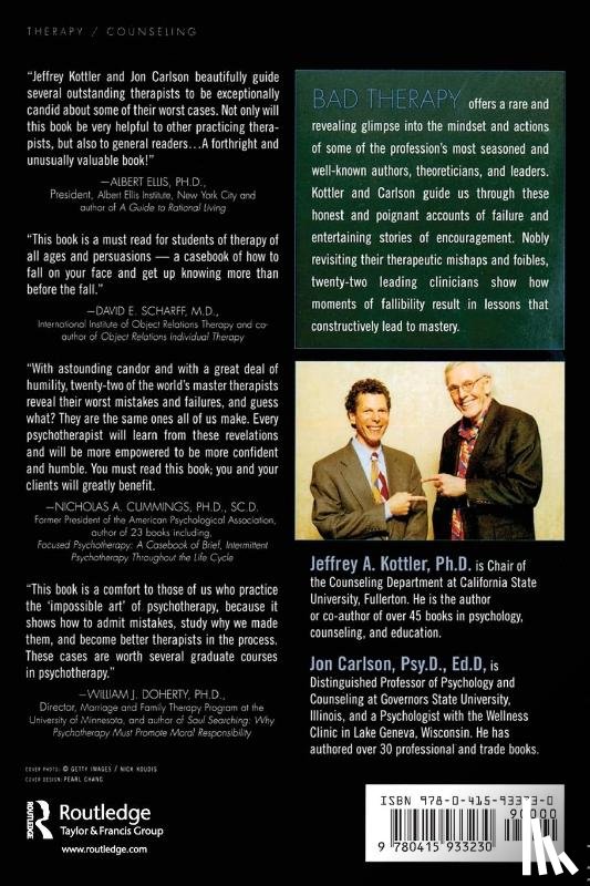 Kottler, Jeffrey A., Carlson, Jon - Bad Therapy