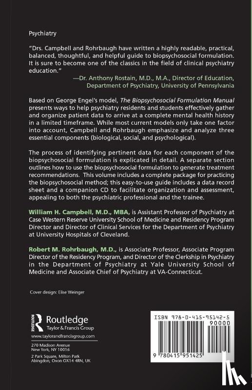 Campbell, William H., Rohrbaugh, Robert M. - The Biopsychosocial Formulation Manual