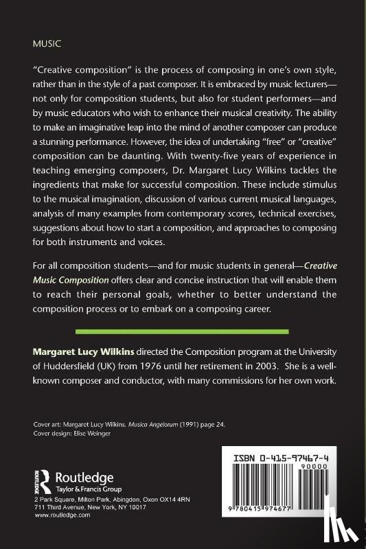 Wilkins, Margaret Lucy (University of Huddersfield - Creative Music Composition