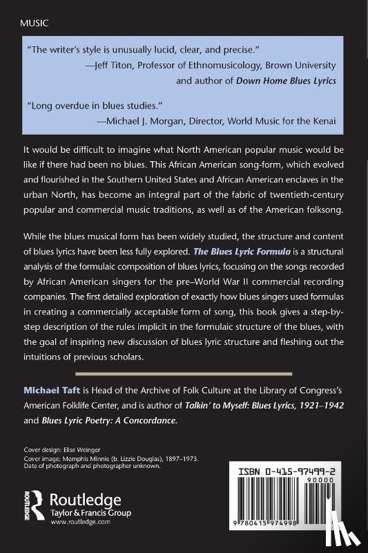 Taft, Michael - The Blues Lyric Formula