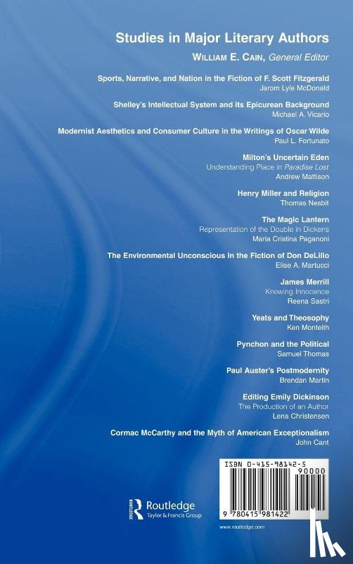 Cant, John (Essex University - Cormac McCarthy and the Myth of American Exceptionalism