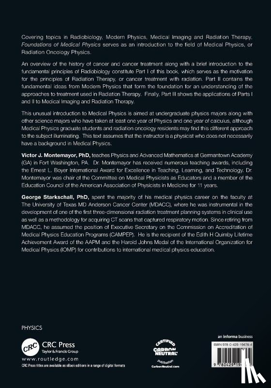Montemayor, Victor J., Starkschall, George - Foundations of Medical Physics