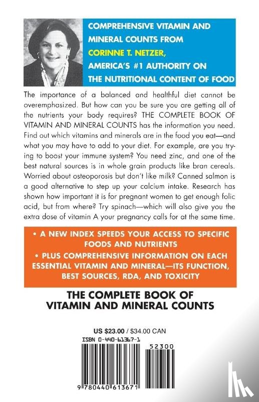 Netzer, Corinne T. - The Complete Book of Vitamin and Mineral Counts