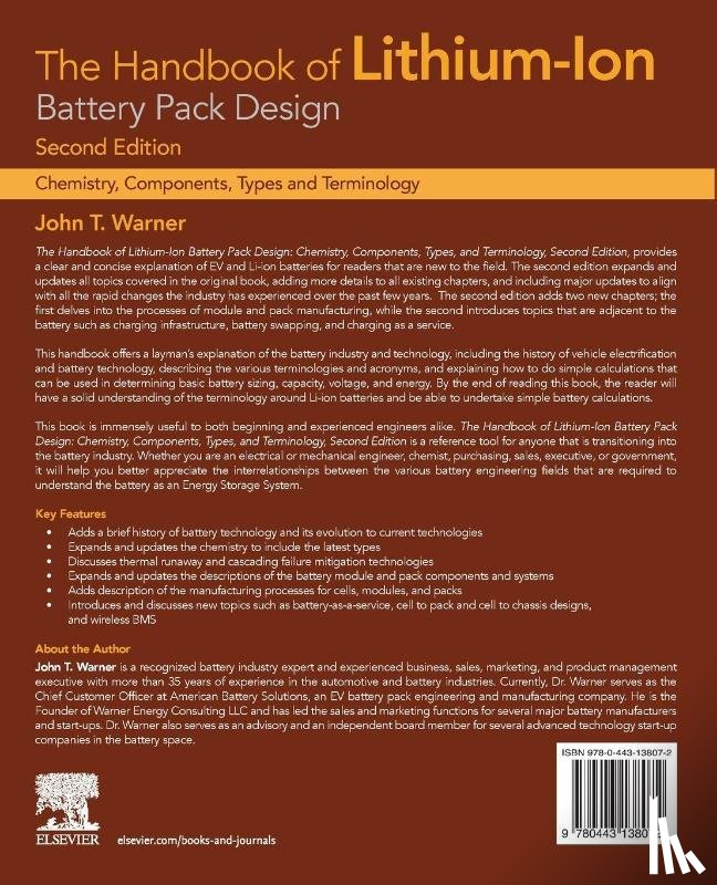 Warner, John T. (Warner Energy Consulting - The Handbook of Lithium-Ion Battery Pack Design