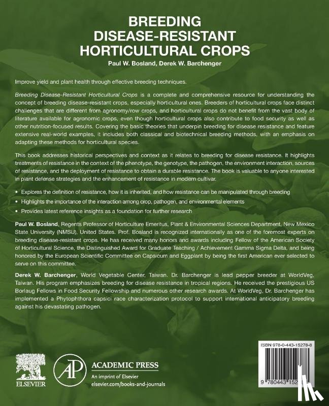 Bosland, Paul W. (Regents Professor of Horticulture Emeritus, Barchenger, Derek W. (Lead Pepper Breeder - Breeding Disease-Resistant Horticultural Crops