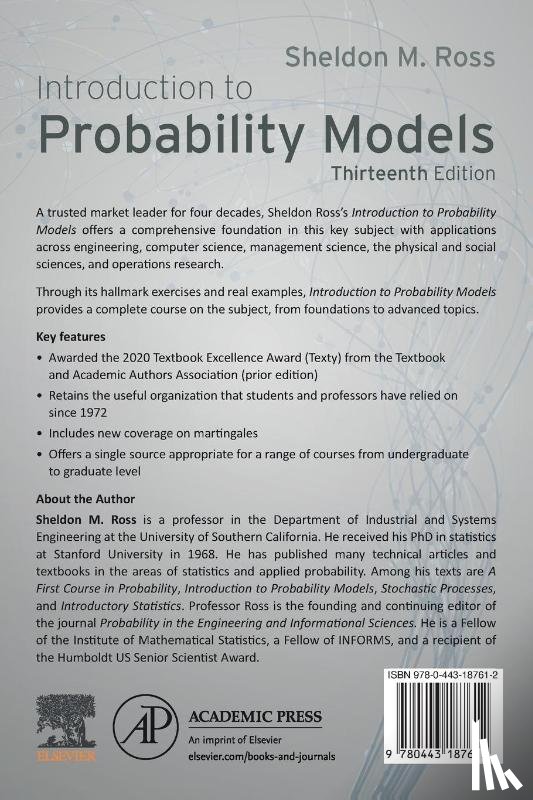 Ross, Sheldon M. (Professor - Introduction to Probability Models