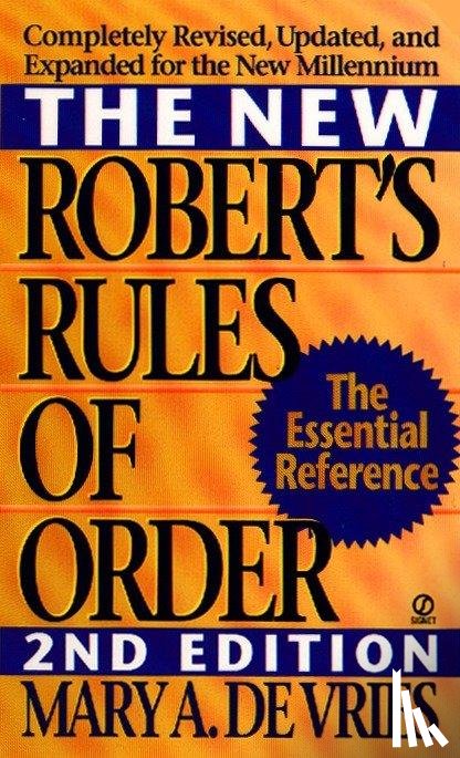 de Vries, Mary A. - The New Robert's Rules of Order