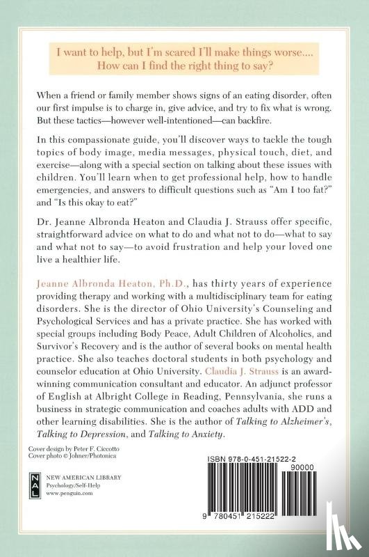 Heaton, Jeanne A. (Jeanne A. Heaton), Strauss, Claudia J. (Claudia J. Strauss) - Talking to Eating Disorders