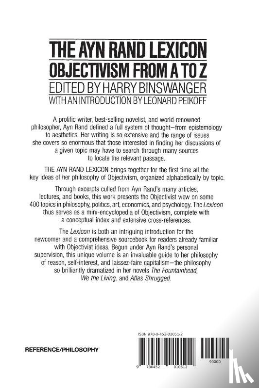 Rand, Ayn - The Ayn Rand Lexicon